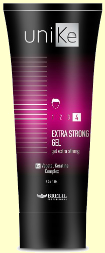Brelil Гель для волос экстра сильной фиксации / UNIKE EXTRA STRONG GEL, 200 мл.