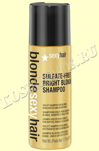 Sexy Hair Sulfate-free Bombshell Blonde Shampoo Шампунь для сохранения цвета без сульфатов, 50 мл.