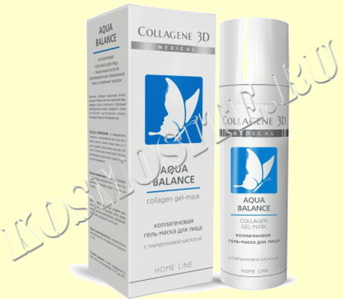 Collagen 3D AQUA BALANCE Коллагеновая гель-маска для обезвоженной со сниженным тургором кожи, 30 мл.