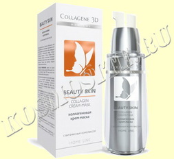 Collagen 3D BEAUTY SKIN Коллагеновая крем-маска для лица с витаминным комплексом, 30 мл.
