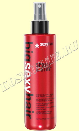 Sexy Hair Spritz and Stay Лак неаэрозольный экстра-сильной фиксации для объема 250 мл