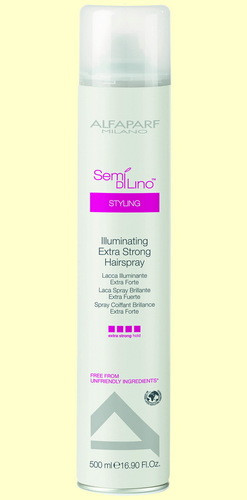 ALFAPARF ILLUMINATING EXTRA STRONG HAIRSPRAY Лак суперфиксации, придающий блеск, 500 мл.