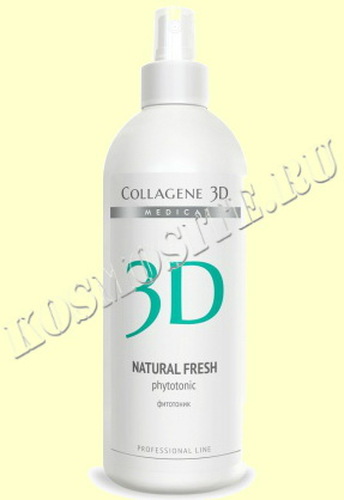 Collagen 3D NATURAL FRESH Проф. Фитотоник для всех типов кожи, 500 мл.