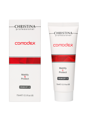 CHRISTINA COMODEX Матирующий защитный крем SPF 15 NEW, 75 мл.